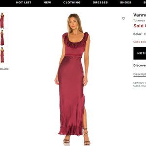 Tularosa Vanna Dress - Cabernet Red NWT